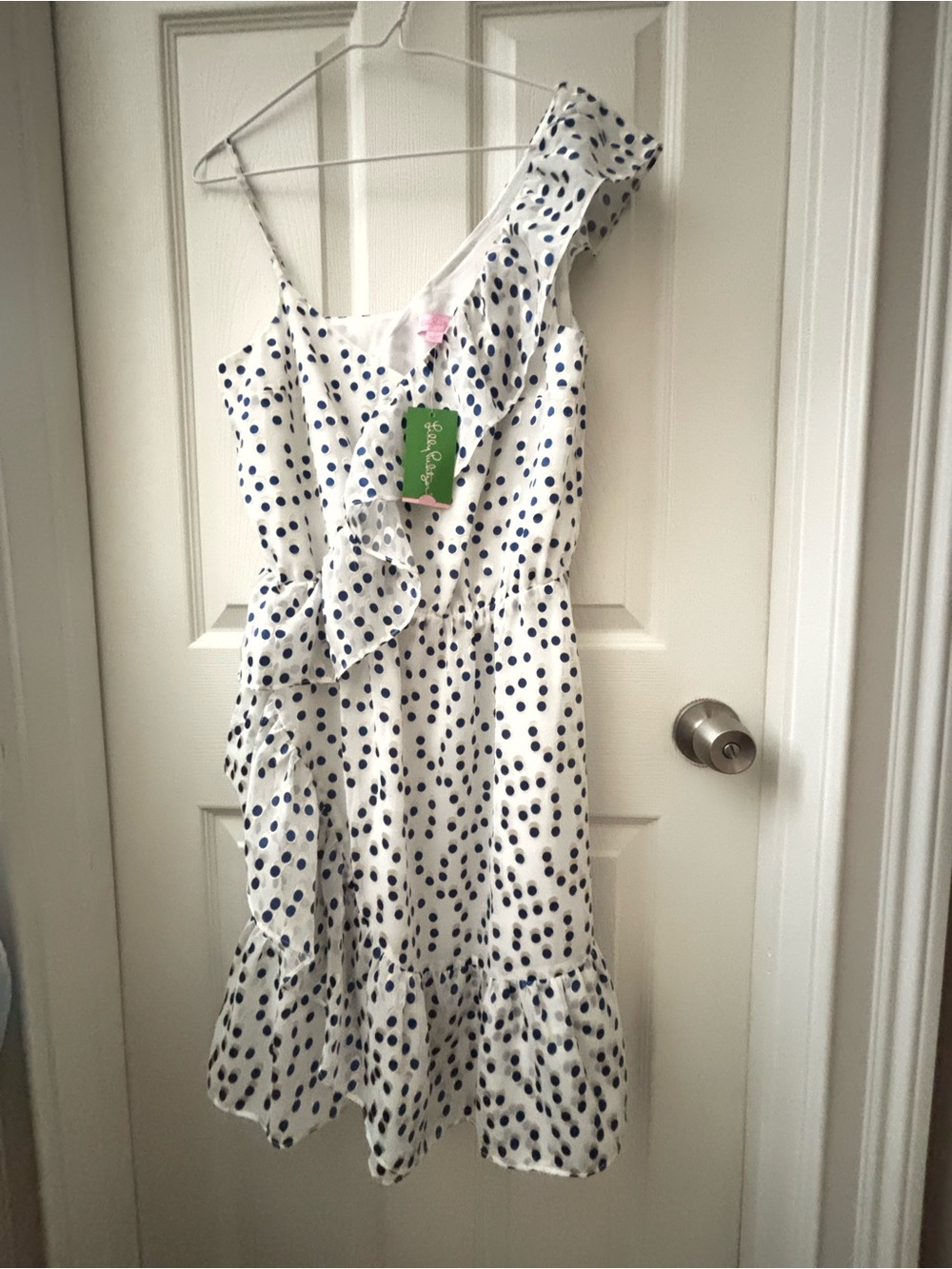 NWT Lilly Pulitzer Madelina White Dress with Polka Dots